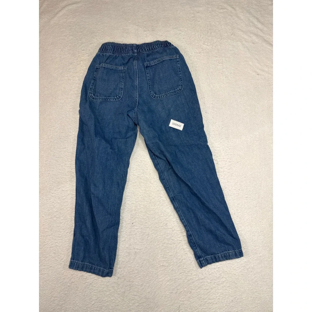 Gap Denim Easy Jean Blue Medium Wash Elastic Waist Drawstring Pants Small